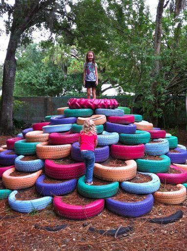 23 Cute Shaped-Animal and Kid-Friendly Projects That Made Out Of Old Tires - 153