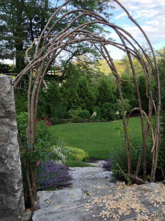 36 Rustic Garden Gates Made With Branches - 231
