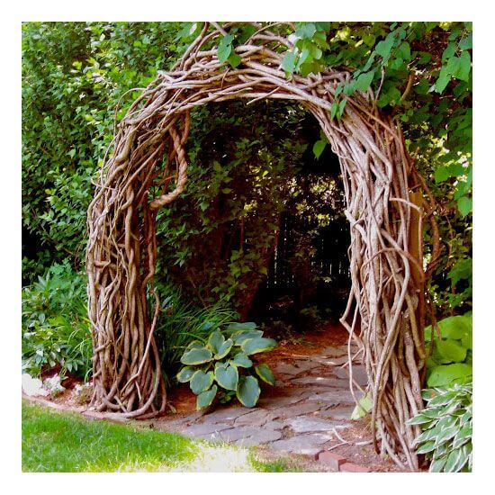 36 Rustic Garden Gates Made With Branches - 233