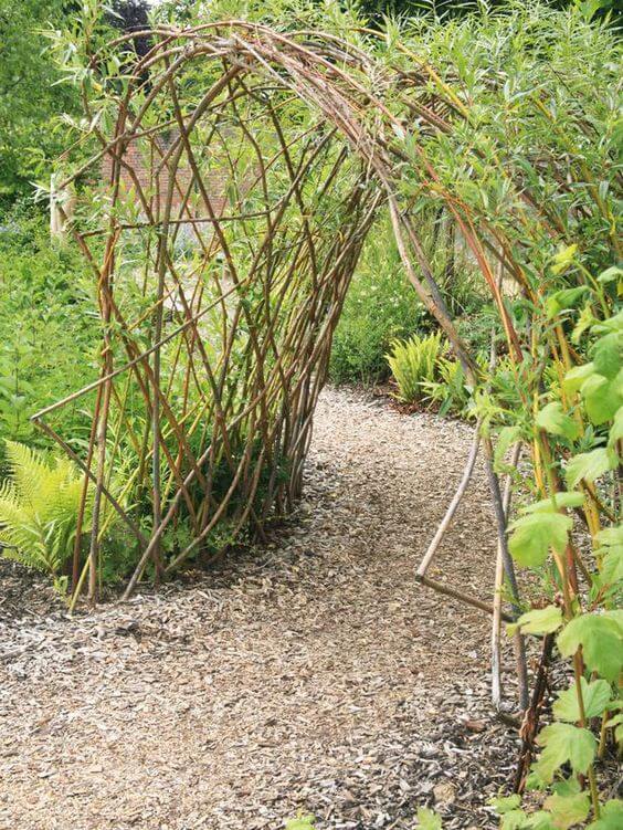 36 Rustic Garden Gates Made With Branches - 251