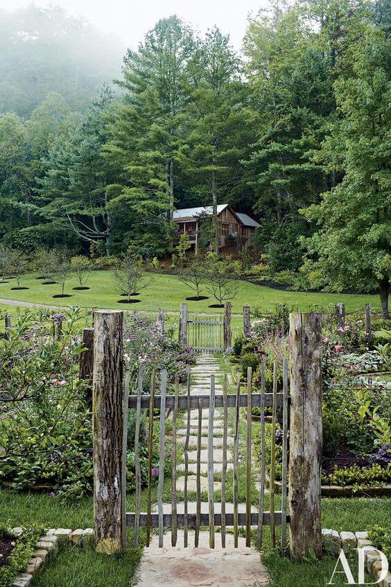 36 Rustic Garden Gates Made With Branches - 253