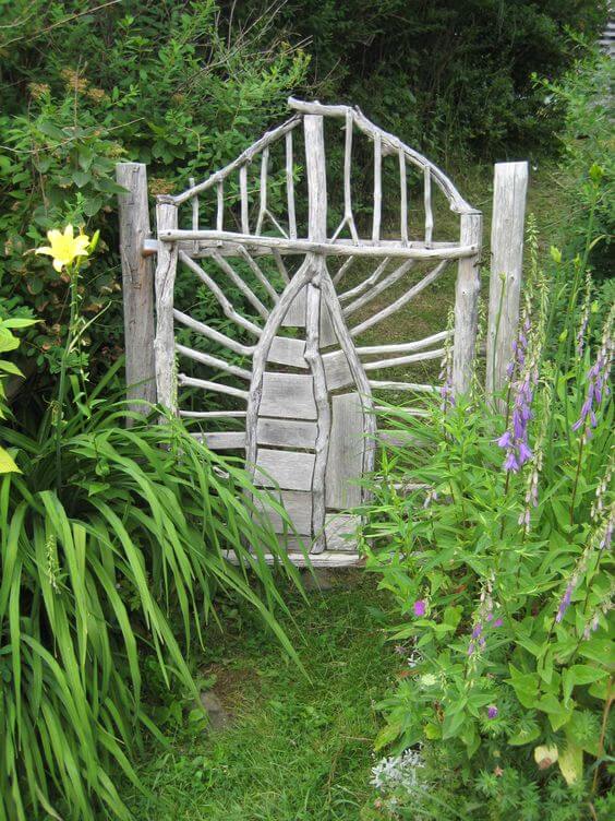 36 Rustic Garden Gates Made With Branches - 265