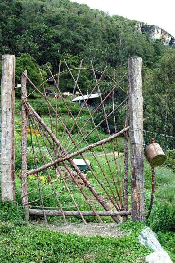 36 Rustic Garden Gates Made With Branches - 289