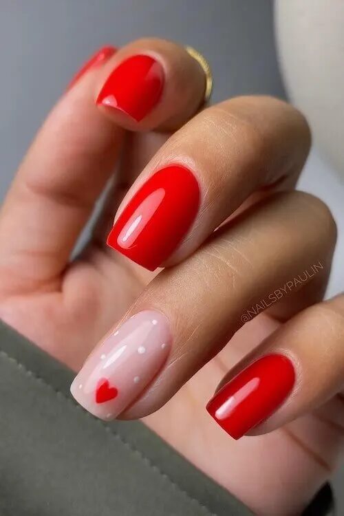 Achieve a Romantic Red Manicure for Valentines Day Nails Ideas