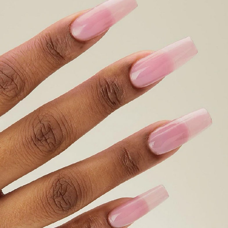 milk pink nails
