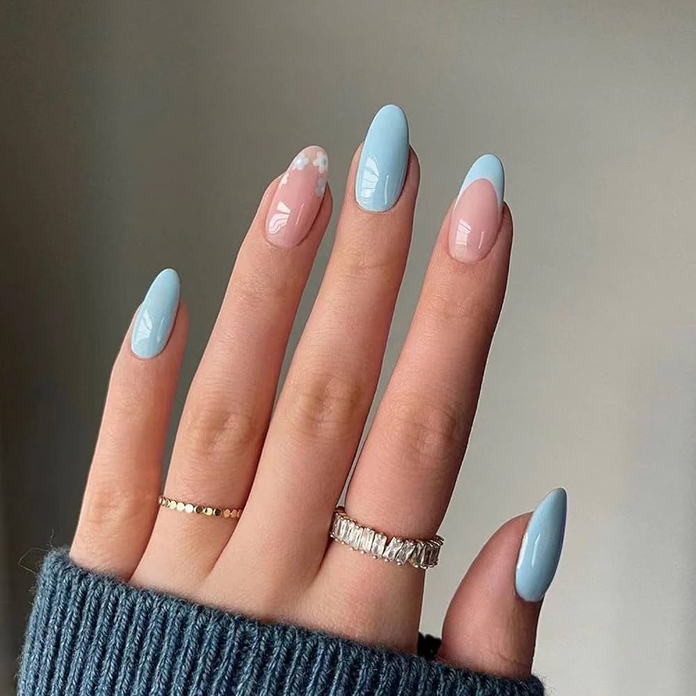 lavender chrome nails