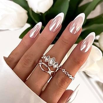 chrome french nails