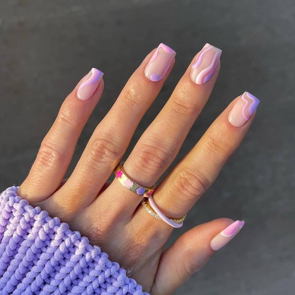 cute baby blue nails