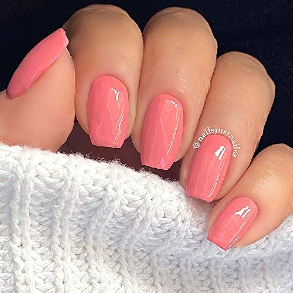 coral pink nails