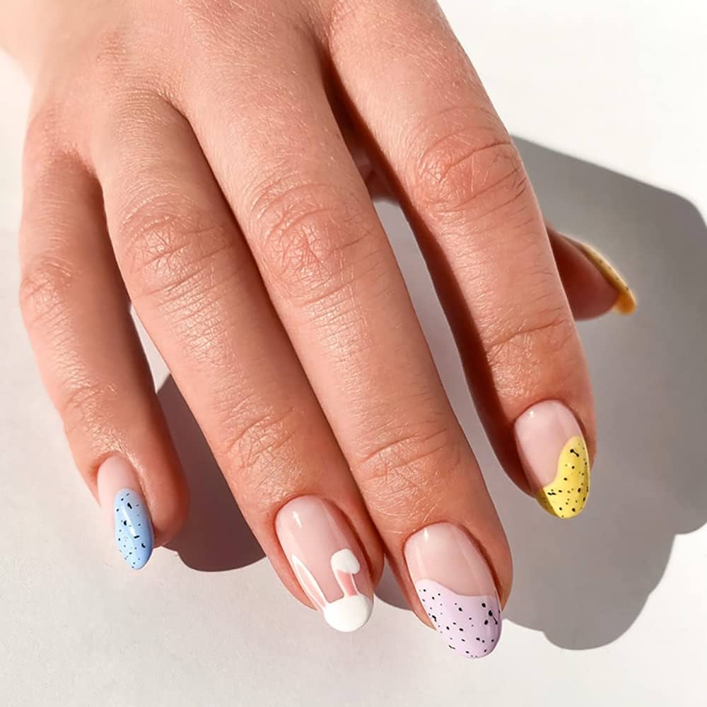 purple chrome nails design