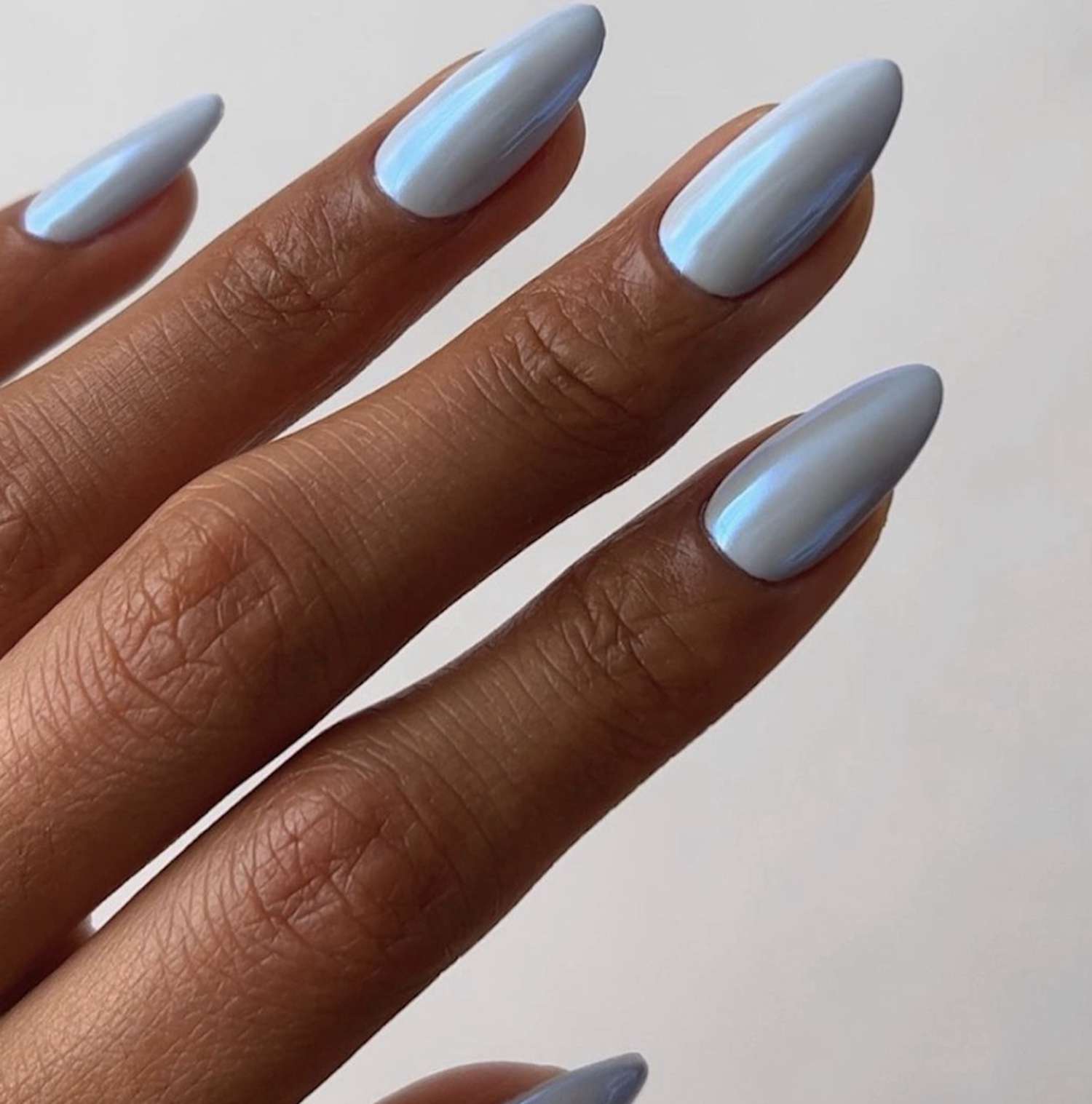 cute baby blue nails