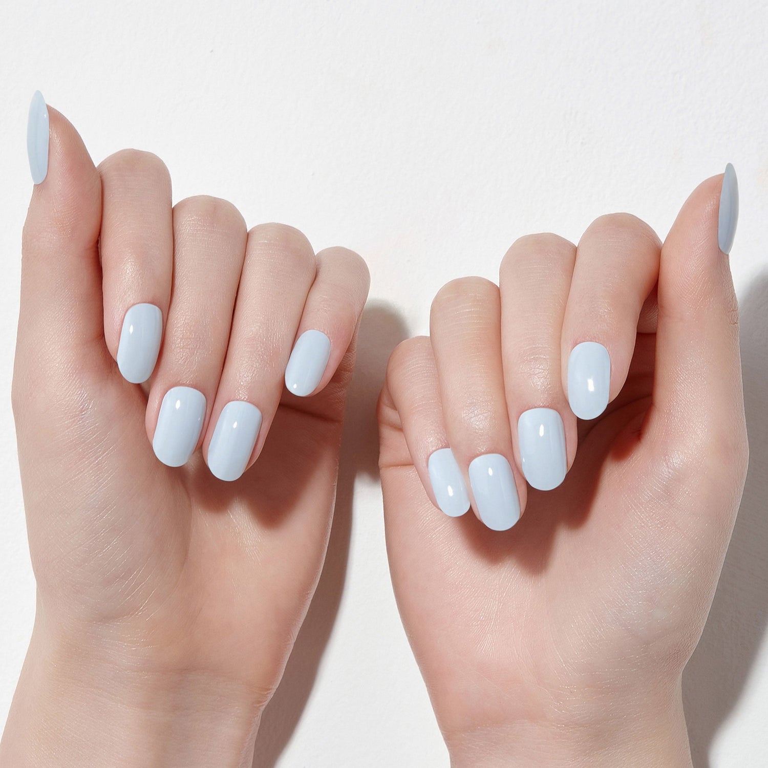 light blue nails