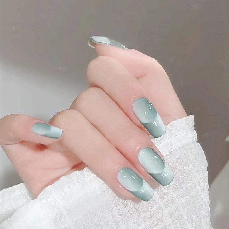 light blue nails