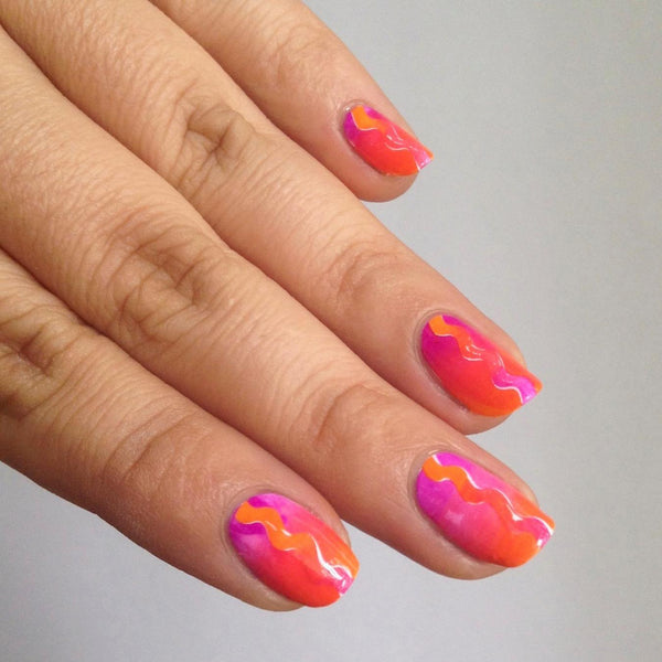 bright summer acrylic nails