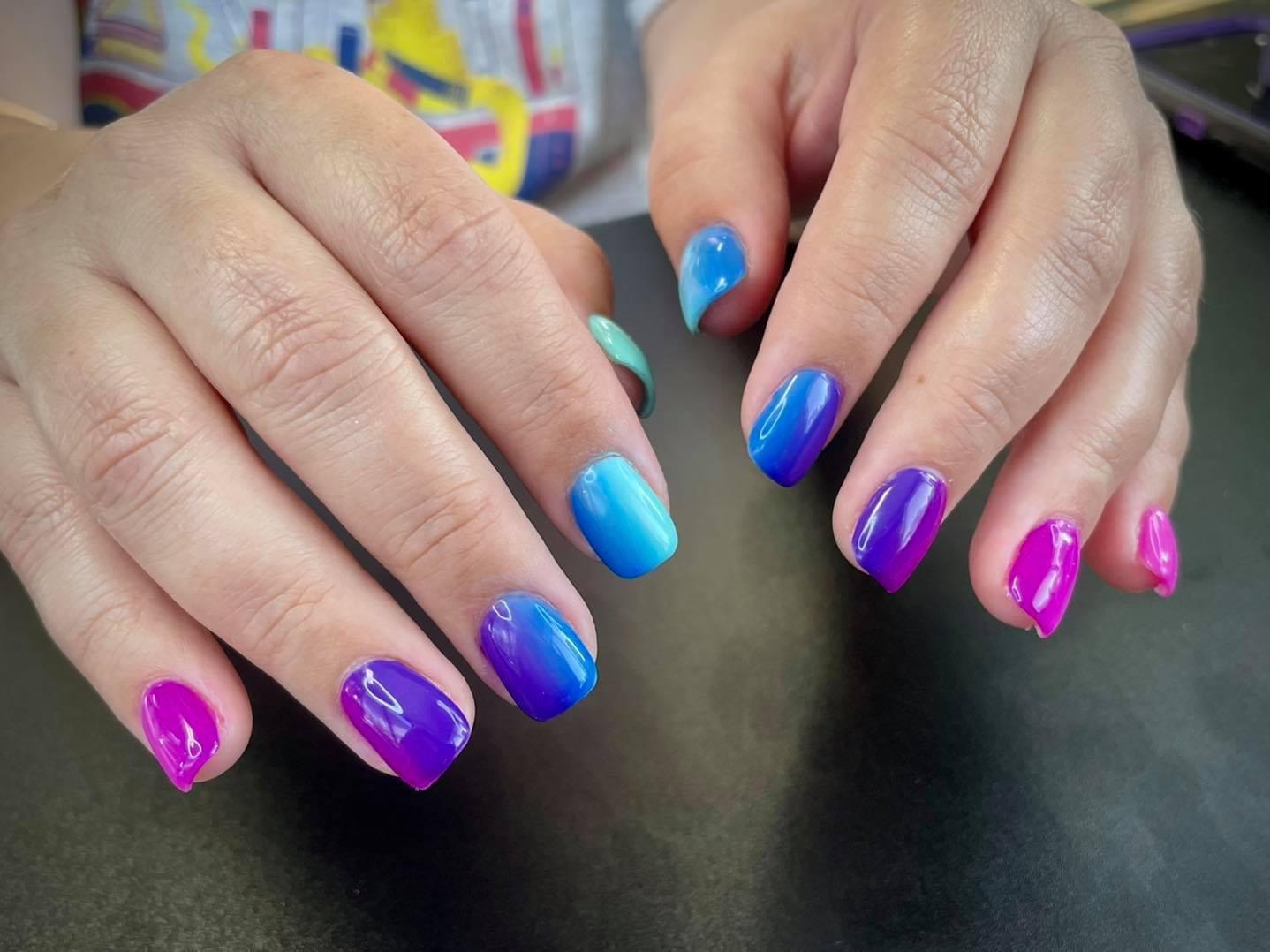 bright summer acrylic nails