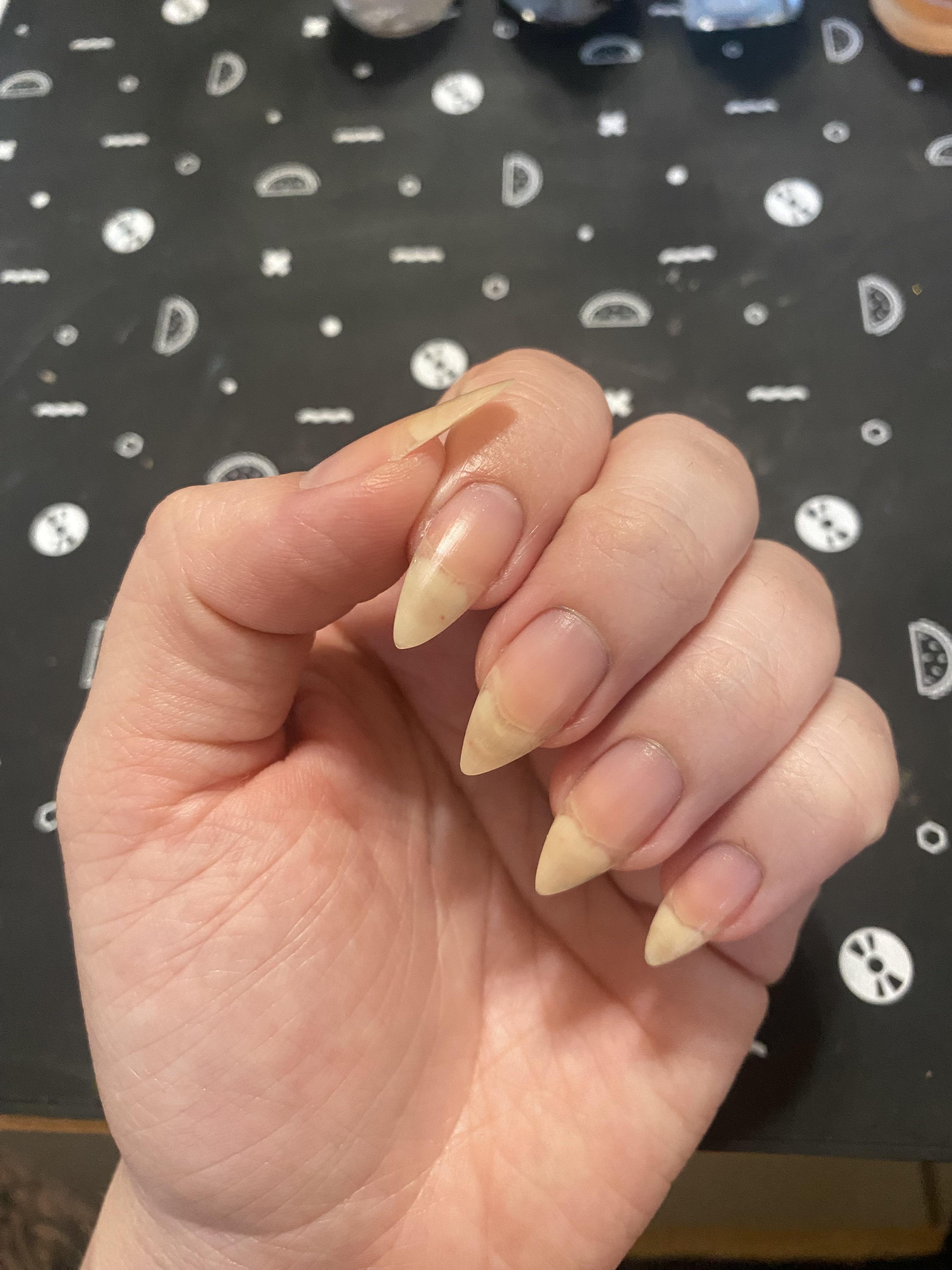 sharp almond nails
