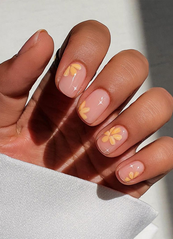 short nails designs spring