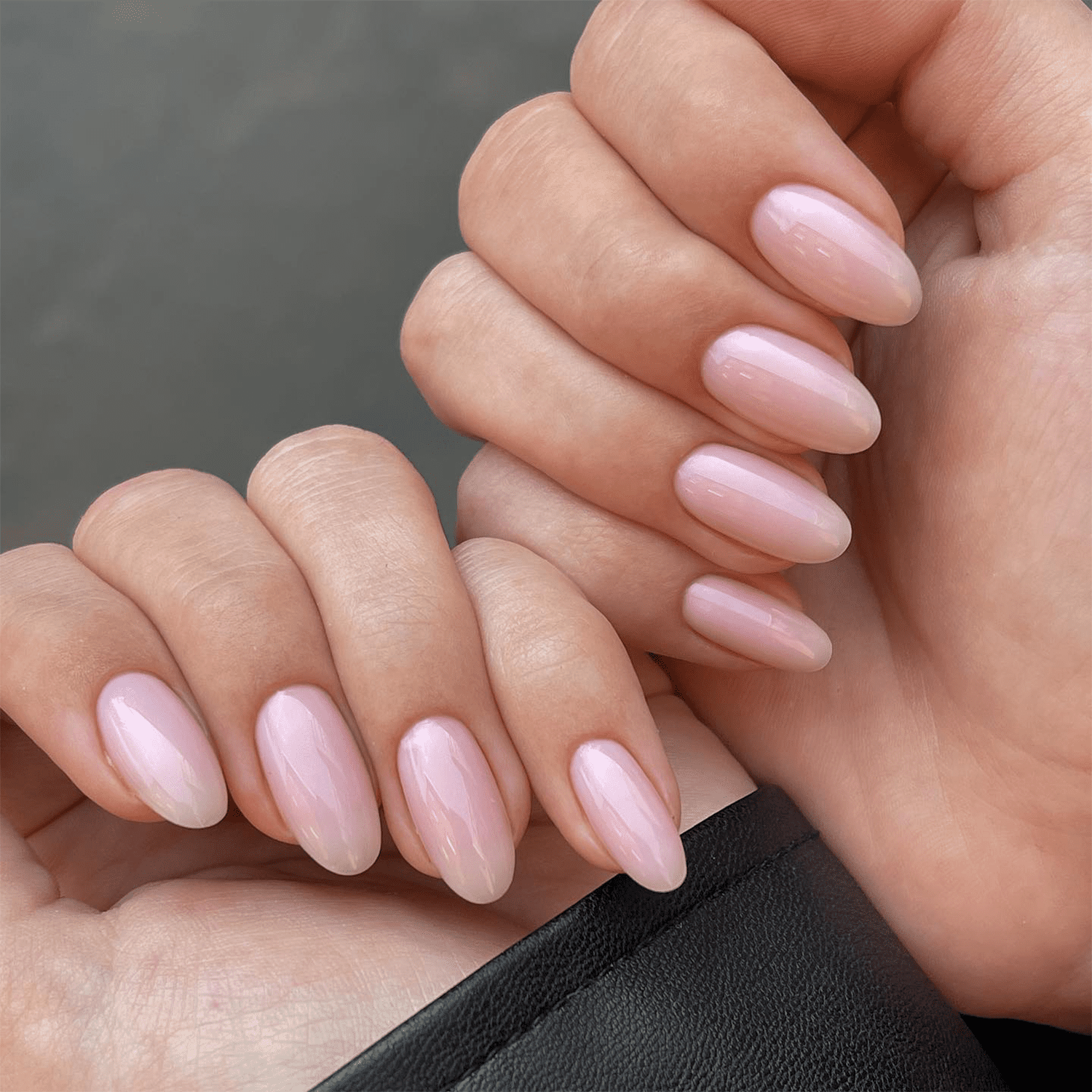 milk pink nails