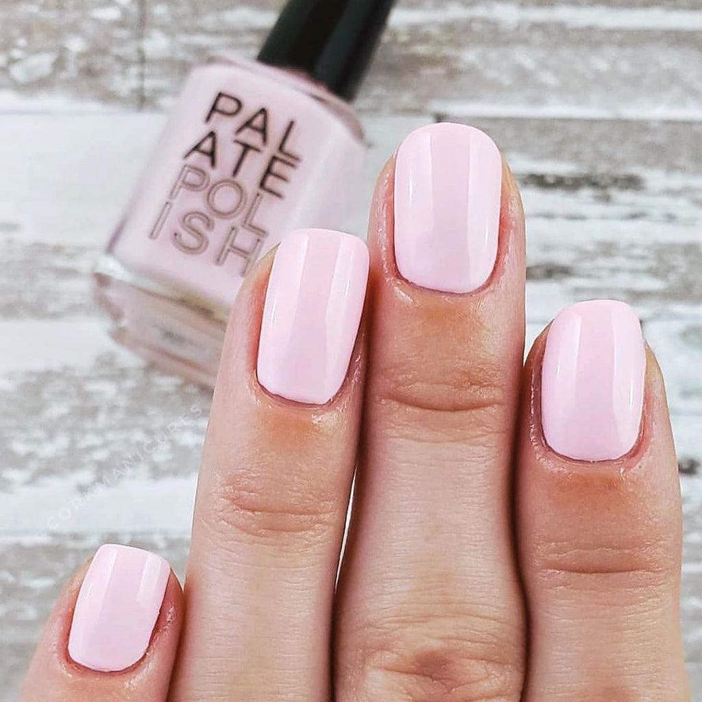 milk pink nails