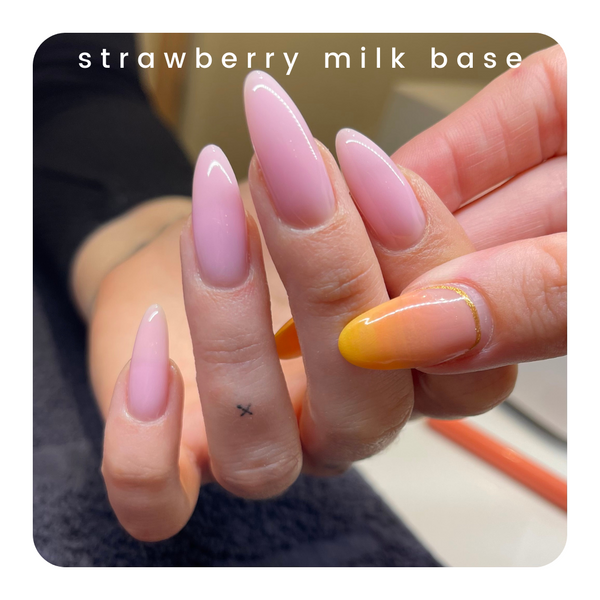 milk pink nails