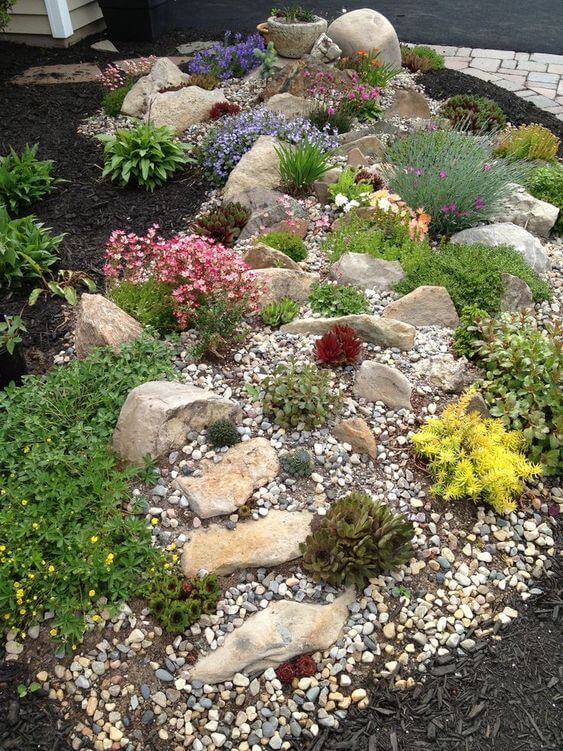 27 One-day DIY Small Rock Landscaping Ideas