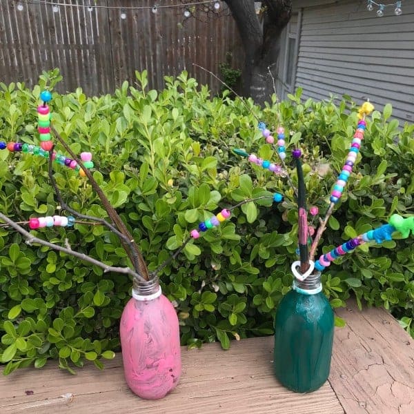 Beaded Branch Vases