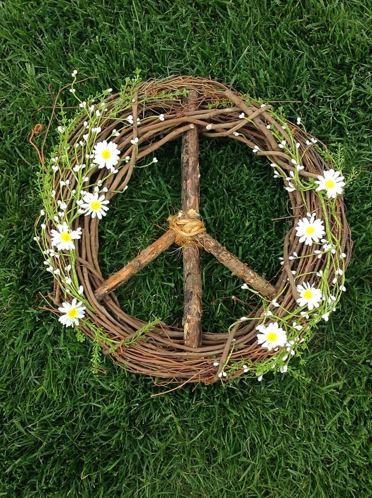 Twig Peace Wreath