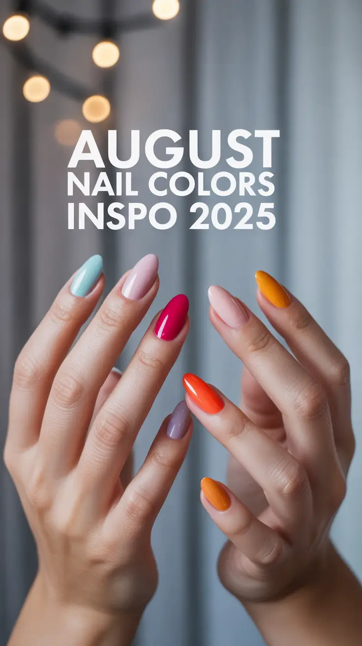 August Nail Colors Inspo 2025: Cute & Creative Ideas with Gel, Dip & OPI Touches