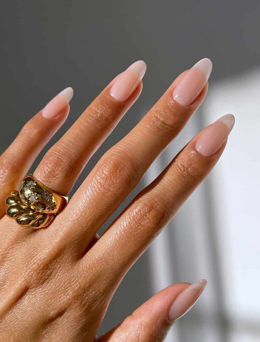 Long nails from almond soap