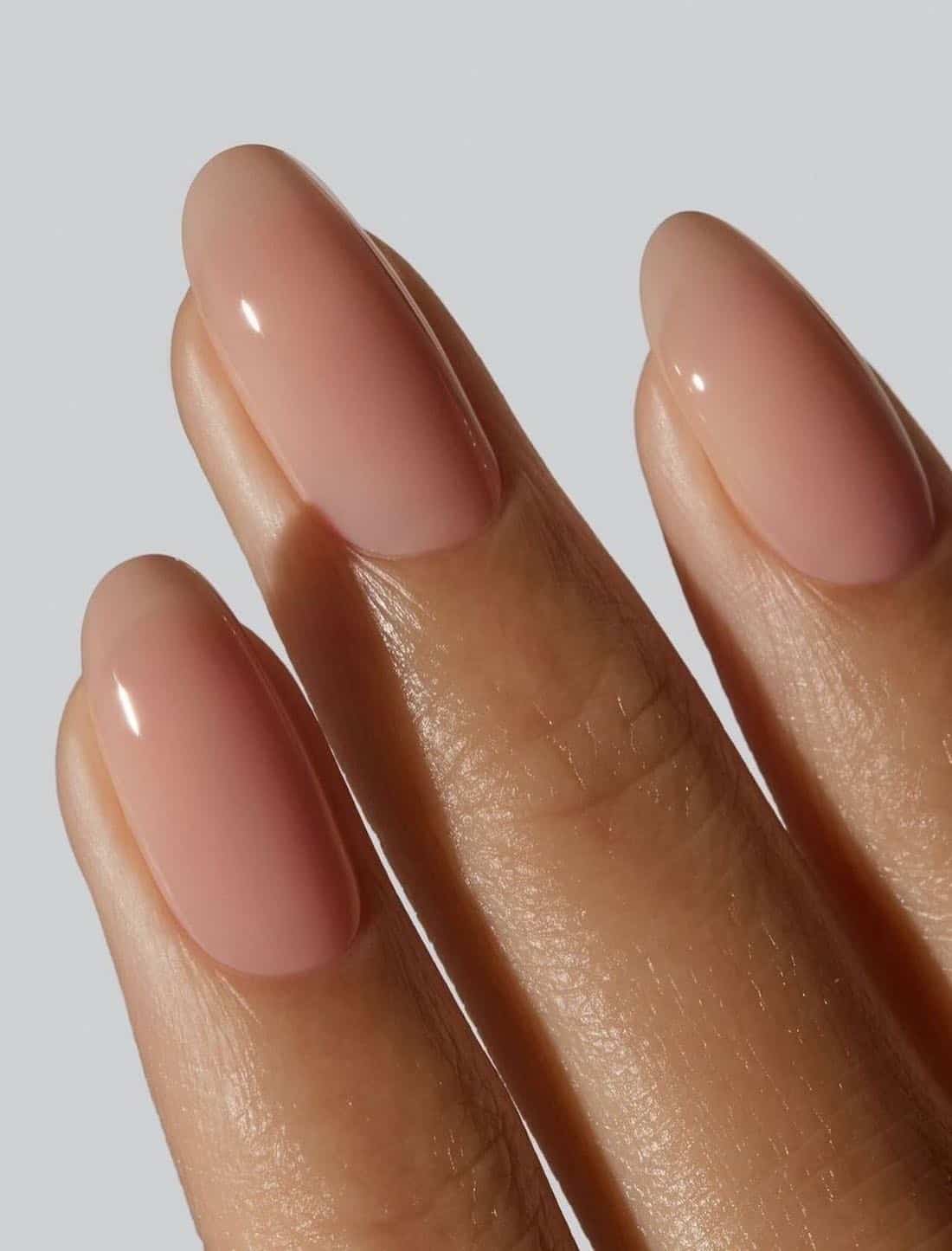 Short, round soapy nails