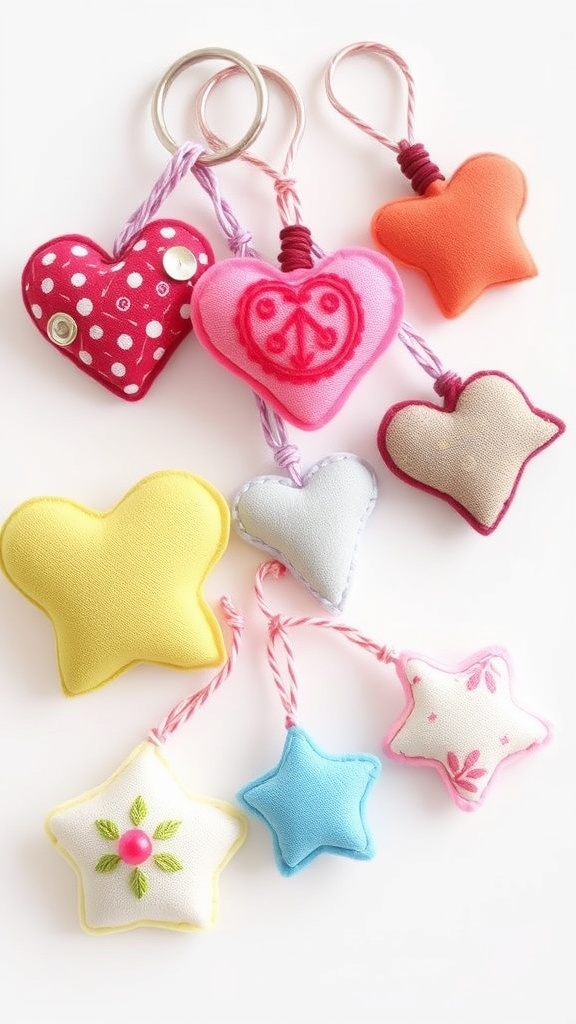 12. Sewn Fabric Charms for a Soft Touch