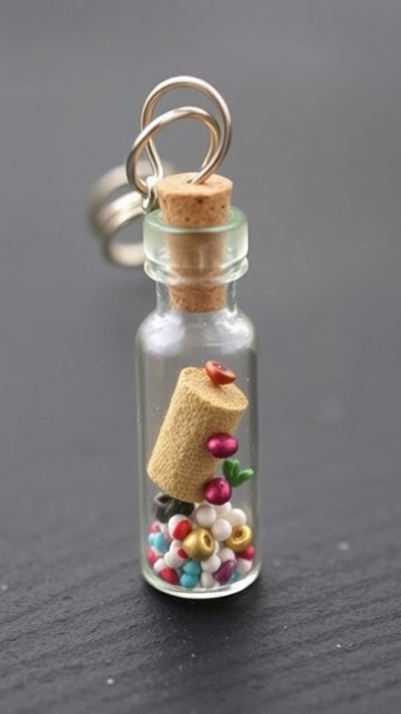 14. Bottle Charms with Miniature Worlds Inside