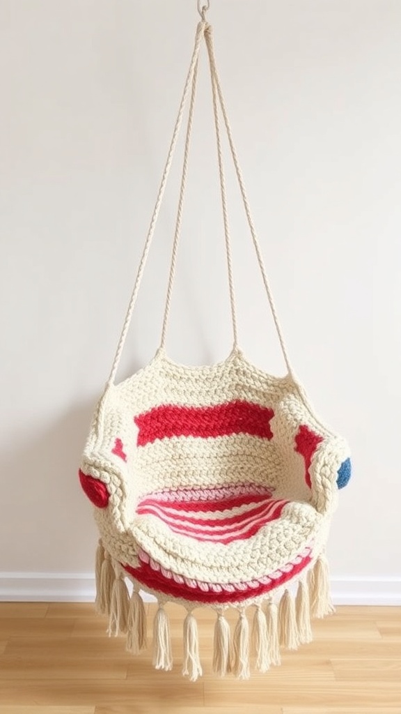 4. Crochet Cozy: A Handmade Hanging Chair with Yarn