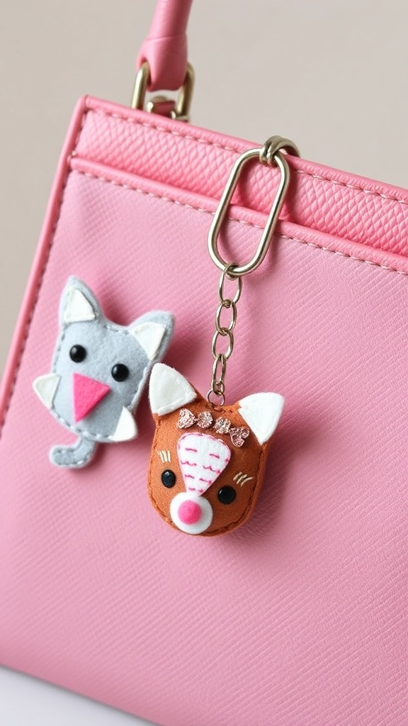 5. Felt Animal Charms for a Whimsical Look