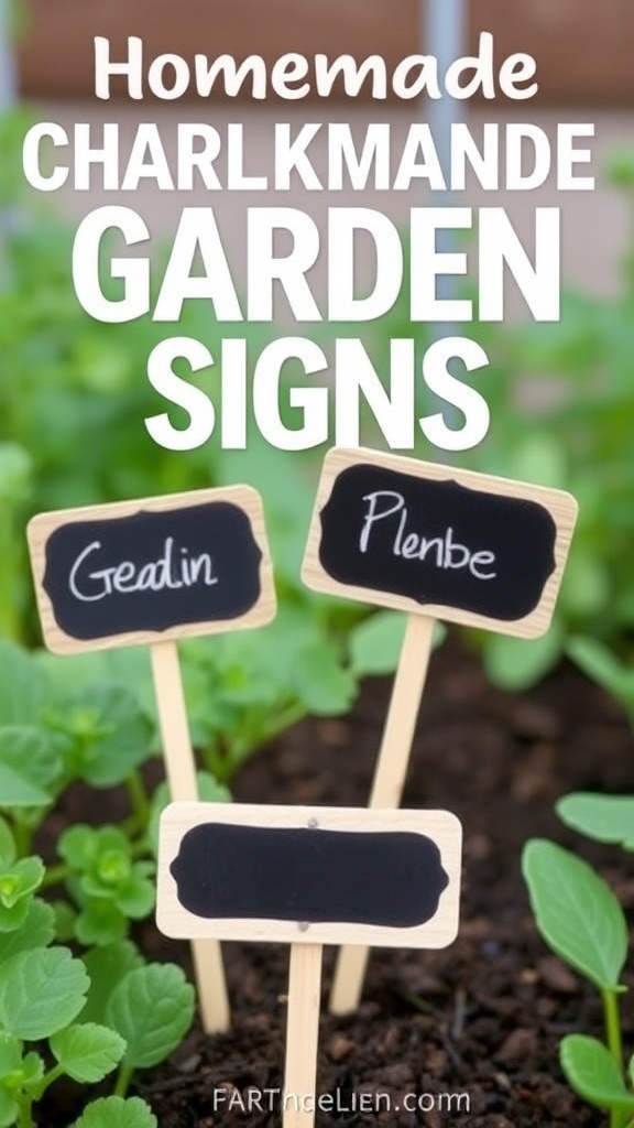 5. Miniature Chalkboard Signs on Sticks
