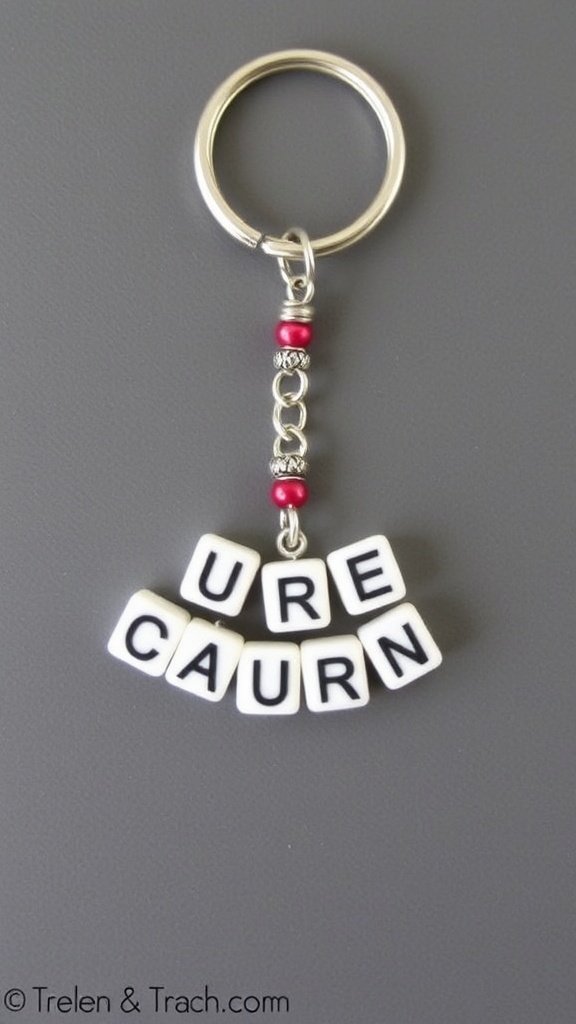 6. Beaded Name Charms for a Personal Touch