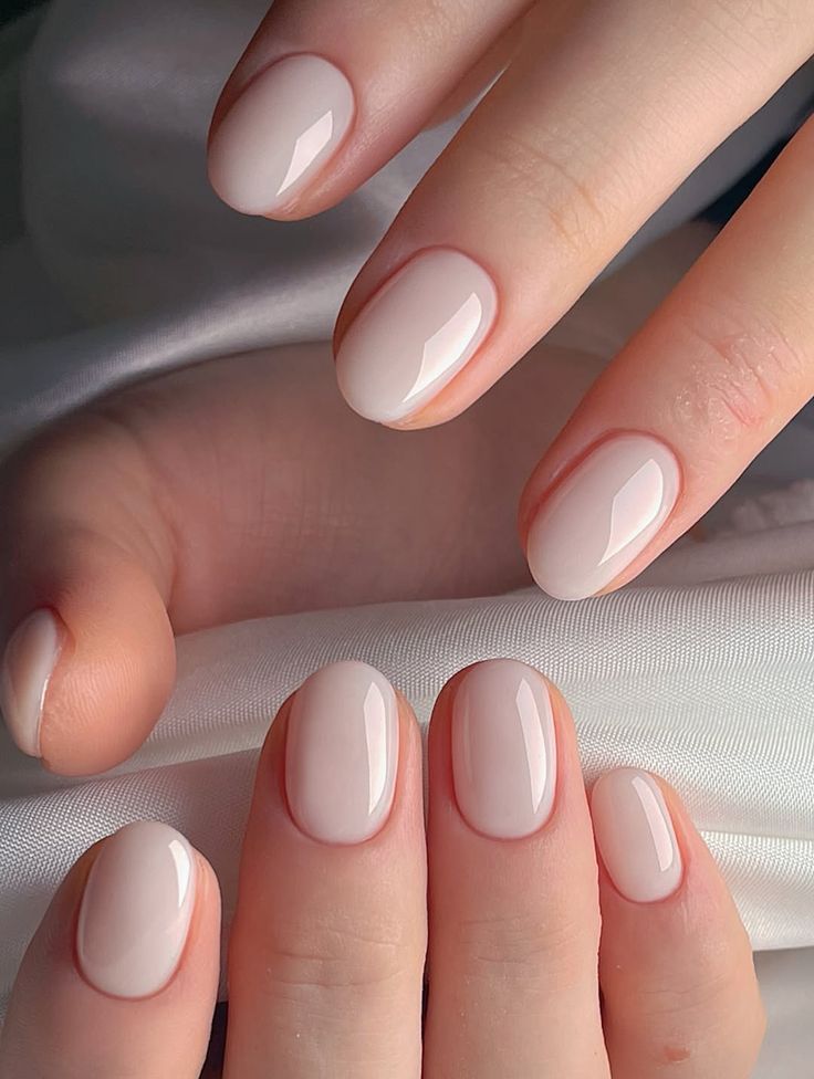 12. Soft and Sophisticated: Minimalist Short Almond Nails