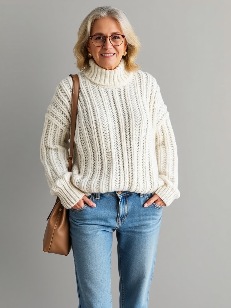 11. Chunky Knit Sweaters Paired with Relaxed Denim