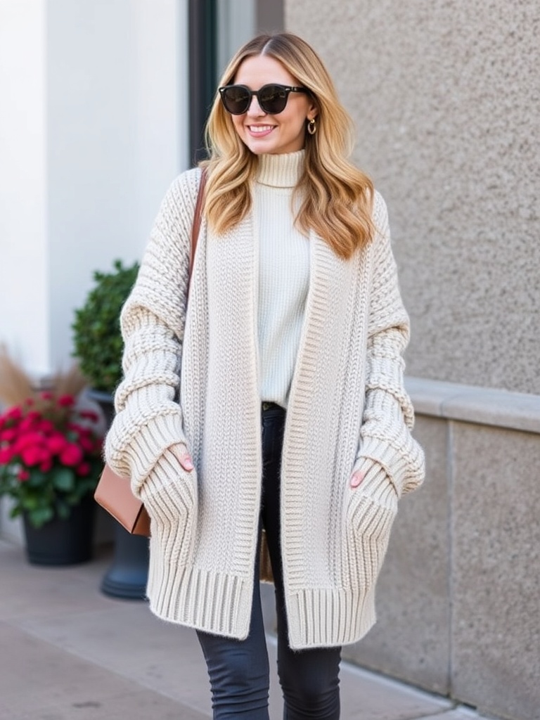 14. Layered Knitwear for Chilly Morning Brunches