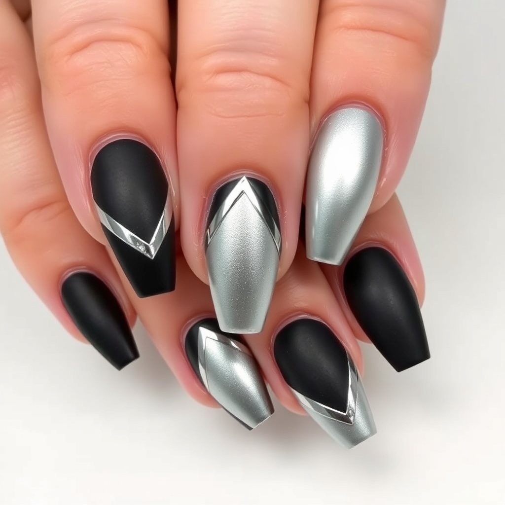 18. Matte Meets Metallic: Unique Chrome and Matte Combinations