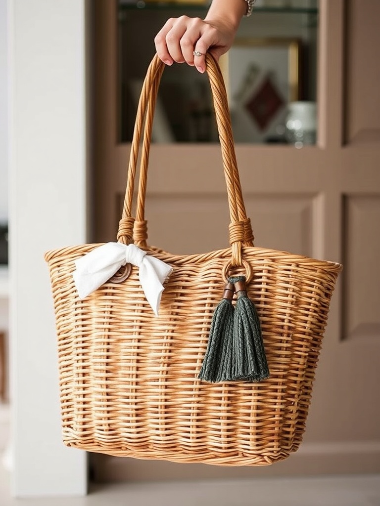 17. Wicker Tote Bags as the Ultimate Coastal Accessory