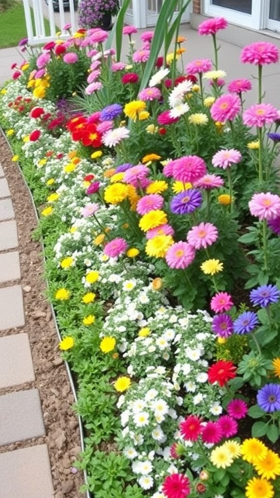 3. Bursting with Joyful Color: A Flower Bed That Dances with Life