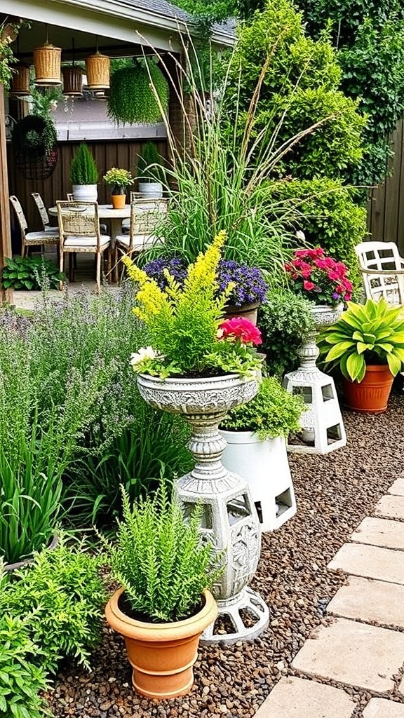 15. Elevate Your Outdoor Oasis With Layered Plant Heights