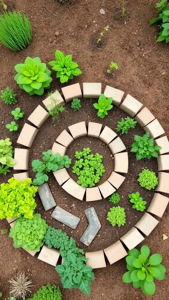 5. Whimsical Spiral Patterns for Artistic Garden Layouts